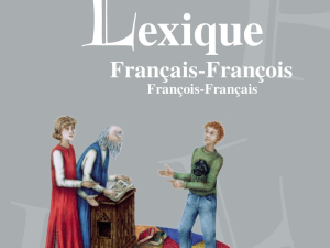 "Lexique Français-François"