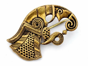 Broche corbeau bronze PP34